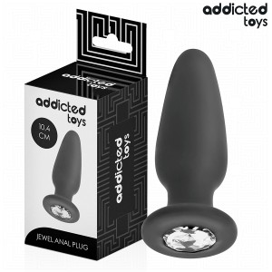 ADDICTED TOYS - ANAL PLUG MIT JUWEL GRÃSSE M 10,4 CM